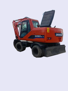 Excavadora de ruedas usada de tamaño mediano de 15 toneladas de Corea del Sur, Doosan DH150W, equipo de excavación sobre ruedas. - Product Image 1