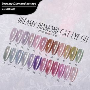 Vernis à ongles gel effet œil de chat diamant rêveur 24 couleurs JTING Unique Effect, OEM/ODM, personnalisation gratuite de la marque et du flacon. - Product Image 1