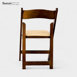 Sillas Plegables de Madera Portátiles al por Mayor para Eventos, Silla de Jardín de Madera Resistente para Servicios de Catering Comercial - Product Image 6
