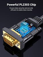 Adaptador USB a RS232 UGREEN, Cable Serial DB9 Macho de 9 Pines, Chipset PL2303, Convertidor USB Macho a RS232 Macho, Cable Niquelado