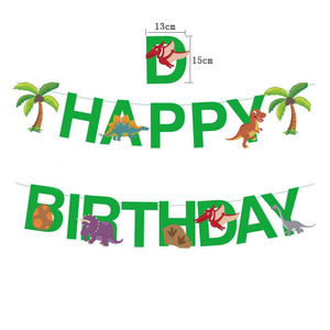 Decoración de Fiesta Temática de Dinosaurios, Pancarta de Papel para Cumpleaños, Decoraciones de Cumpleaños de Dibujos Animados para Interiores, Artículos para Fiestas Infantiles - Product Image 5