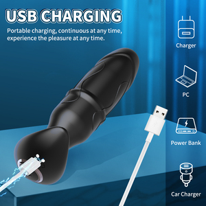 ปลั๊กก้นแบบสอดใส่ ช่วยเพิ่มความสุขทางเพศ พร้อมระบบสั่นสะเทือนอิเล็กทรอนิกส์ แหวนสั่นแบบสวม ปลั๊กก้น ของเล่นทางเพศสำหรับผู้ชาย - Product Image 6