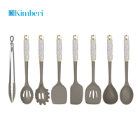 Spatule de cuisine en silicone avec manche en céramique, résistante à la chaleur, antiadhésive, ustensile de cuisine, gadget de cuisine
