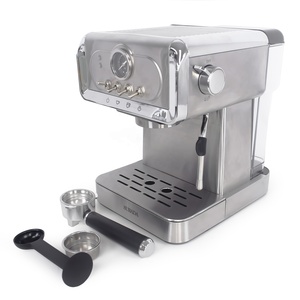 Macchina per <span class=keywords><strong>Caffè</strong></span> Espresso in Acciaio Inox con Leva di Comando, Doppia/Singola Tazza, Montalatte, Crema Ricca, Vapore 15 Bar, Serbatoio Acqua 1,8 L - Product Image 6