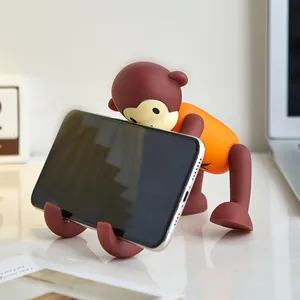 Cadeau de bureau créatif mignon dessin animé singe support de téléphone support de tablette