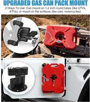 Kit de Montaje para Bidón de Gasolina de Aluminio y Acero Inoxidable con Recubrimiento en Polvo, Compatible con Rotopax/Fuelpax, Universal para UTV, ATV, Jeep