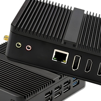 Mini PC N100 sans ventilateur, 8 ports USB, LAN, MSATA, disque dur 2,5 pouces, RAM DDR4, Windows 11, Linux, robuste, quadricœur, compatible AU, CN, EU, JP