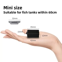 Brosse magnétique rectangulaire puissante et durable pour aquarium, petit nettoyeur de vitres, élimination des algues, grattoir double face