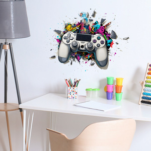 Nuovi Adesivi Murali 3D Impermeabili in PVC per Camere da Letto di Ragazzi, Design Innovativo a Tema Videogiochi, Decorazione Domestica - Product Image 5