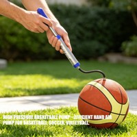 BAIMEI Bomba de Aire Manual, Accesorios Deportivos para Inflar Balones de Fútbol, Baloncesto, Voleibol, Rugby, con Aguja