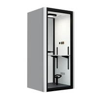 Cabine téléphonique acoustique moderne pour bureau, espace de travail privé, boîte de réunion avec système d'éclairage