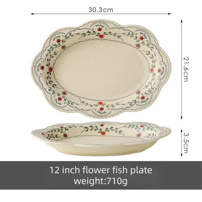plato de pescado de 12 pulgadas