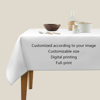 Décor à la maison personnalisé imprimé cuisine Table couverture réutilisable lavable lin salle à manger extérieur pique-nique nappe
