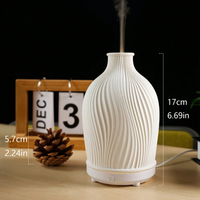 Diffuseur d'huiles essentielles 80 ml, 7 lumières LED, arrêt automatique sans eau, 2 modes de brume, humidificateur à brume froide, mini diffuseur ultrasonique en résine