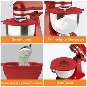 Revêtements <span class=keywords><strong>de</strong></span> bol en silicone pour mélangeurs <span class=keywords><strong>Kitchenaid</strong></span>, revêtement <span class=keywords><strong>de</strong></span> bol <span class=keywords><strong>de</strong></span> mélange <span class=keywords><strong>de</strong></span> 5 pintes, revêtement en silicone réutilisable, couvercles <span class=keywords><strong>de</strong></span> mélangeur pour boulangerie - Product Image 4