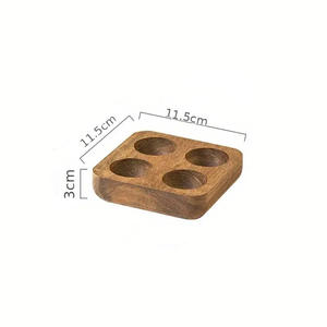 Porte-œufs multifonctionnel en bois d'acacia <span class=keywords><strong>vintage</strong></span>, écologique, pour 4/6/12 œufs, plateau de rangement rustique pour comptoir ou réfrigérateur - Product Image 5