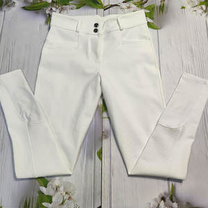 Dernières culottes d'équitation pour femmes en silicone pleine longueur en stock, compétition, faible MOQ, jodhpurs d'équitation, collants avec poches - Product Image 5