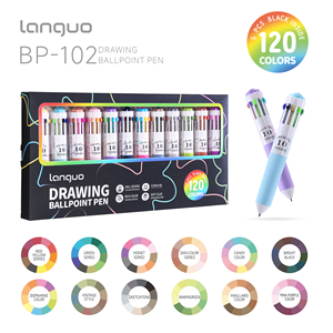 Ensemble de stylos à bille multicolores 0,8 mm rétractables, encre arc-en-ciel pour une écriture fluide, pour étudiants, école, bureau, <span class=keywords><strong>dessin</strong></span>, 120 couleurs - Product Image 1