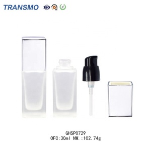 Flacon pompe en verre de 30 ml pour fond de teint, flacon pompe en verre personnalisé pour lotion, flacon vide en verre pour huile essentielle de 30 ml - Product Image 6