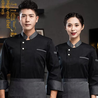 Tenue de travail de chef pour hommes, nouveau style, manches longues ou courtes, imprimée et brodée, pour personnel d'hôtel, restaurant et boulangerie, vente en gros