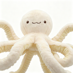 Peluche de pulpo personalizado, Peluche de pulpo adorable, Peluche de pulpo blanco, Peluche de criatura marina - Product Image 5