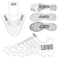 Chaussures de football professionnelles personnalisées, tige en PU, semelle extérieure en TPU, divers crampons, unisexe, automne/hiver/été, chaussures d'entraînement sportives d'extérieur
