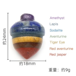 24x18mm Chakra Sculpté Gland Noisette Pierres Précieuses Naturelles <span class=keywords><strong>Mini</strong></span> Pommes <span class=keywords><strong>De</strong></span> <span class=keywords><strong>Pin</strong></span> Figurine En Cristal - Product Image 4