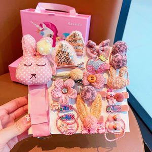 Barrettes à <span class=keywords><strong>cheveux</strong></span> pour bébés filles de haute qualité, en tissu élastique, fleurs, nœuds, pinces à <span class=keywords><strong>cheveux</strong></span>, accessoires de <span class=keywords><strong>cheveux</strong></span> mignons pour filles, boîte cadeau - Product Image 4