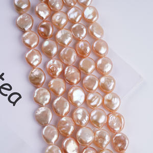 Collar de Perlas Barrocas Rosadas de Agua Dulce Naturales de Zhuji, 11-13 mm, Perlas Sueltas Blancas para Hacer Joyas, Venta al por Mayor - Product Image 5