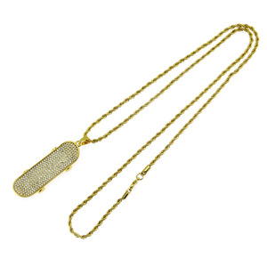 Collier pendentif géométrique en forme de trottinette, style hip-hop, design unique, très tendance, pour hommes, bijoux de mode, vente en gros - Product Image 4
