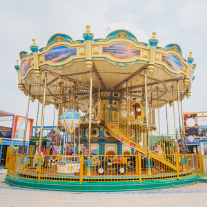 Manège à chevaux double avec 48 sièges, <span class=keywords><strong>musique</strong></span> et balançoires géantes - Product Image 1