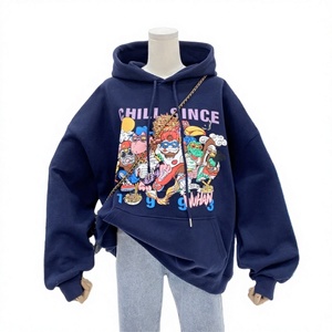 Sudadera con Capucha Térmica de Algodón 100% para Hombre y Mujer, Talla Grande, Forro Polar, Personalizada con Bordado 3D, Teñido Liso, ODM - Product Image 1