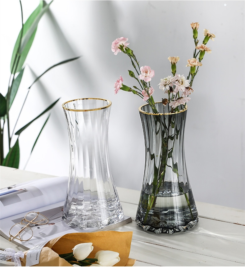 Factory Produced Wholesale Glass Flower Vase for Home Decor