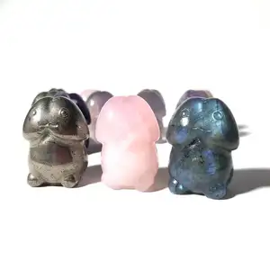 Toptan fiyat doğal kaya taş yapay Penis Penis zanaat 35mm kristal Mini Penis oyma şifa için