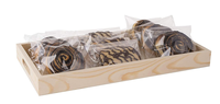Plateaux rectangulaires et carrés en bois écologiques, souples, avec poignée, à un seul niveau, pour le service en cuisine et le rangement durable – Vente chaude