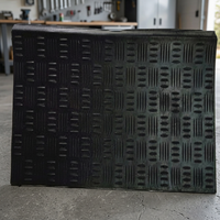 Tapis d'entrée design parquet, écologique, durable, antidérapant, lavable, avec grip en caoutchouc noir, sécurité, épaisseur 1 cm, 25x75 cm, pour la maison