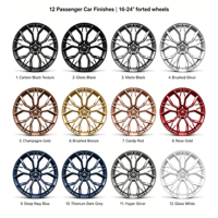 Jantes de voiture monobloc forgées en alliage d'aluminium de 16-24 pouces, finition bronze brossé, 5 branches, découpe méca, 5x112/114.3/120 pour voiture de tourisme