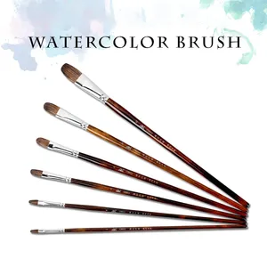 Set <span class=keywords><strong>di</strong></span> 6 <span class=keywords><strong>Pennelli</strong></span> <span class=keywords><strong>per</strong></span> <span class=keywords><strong>Acquerello</strong></span> a Testa Rotonda con Manico Lungo, <span class=keywords><strong>Pennelli</strong></span> <span class=keywords><strong>per</strong></span> Olio e Acrilico in Pelo Animale, <span class=keywords><strong>per</strong></span> Pittura a Mano, <span class=keywords><strong>per</strong></span> Adulti - Product Image 6