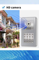Système de sécurité d'interphone vidéo de moniteur d'écran tactile de vente chaude TCP/IP 7 "pour la construction de villa et d'appartements