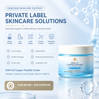 Crème Hydratante OEM ODM au Cuivre Peptidique GHK-Cu et Acide Hyaluronique SNAP-8 pour le Visage et le Cou – Soin Lissant – Vente au Détail