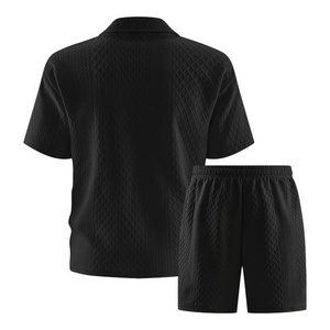 2026 Summer Cross-Border for 3D Rhinestone Eco-Friendly Fashion Set Men's Short-Sleeve <b>Polo</b> Collar Knitted Fabric T-Shirt New - Product Image 4