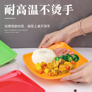 Tùy chỉnh melamine vuông tấm ăn tối phục vụ món ăn quán cà phê tấm nhà máy trực tiếp BPA free nhựa đám cưới hiện đại 6-10 - Product Image 4