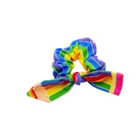 Mignon personnalisé arc-en-ciel bandes motif impression crayon cheveux arcs avec pince pour les filles retour à l'école cheveux accessoires