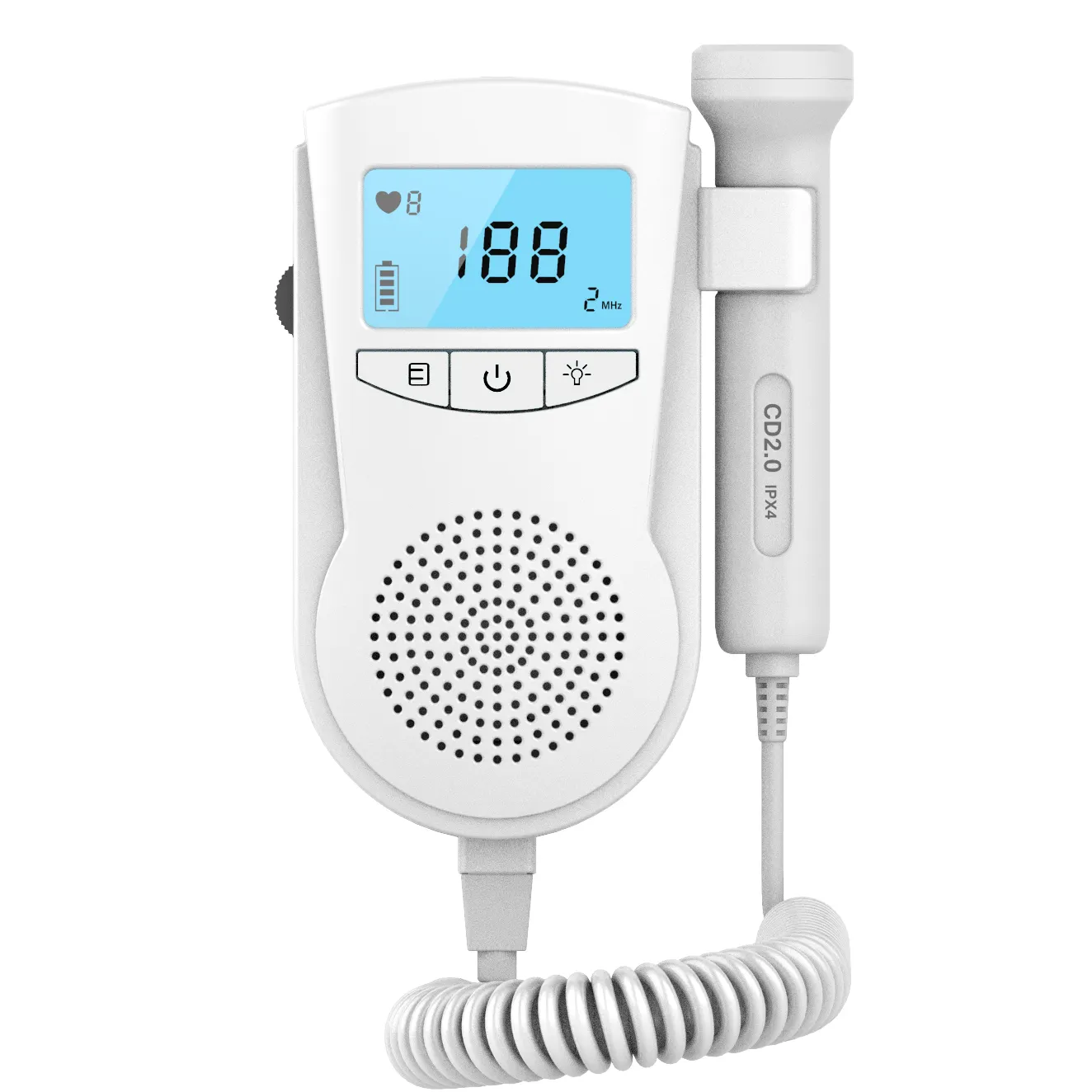 Ucuz fiyat cep Fetal Doppler makinesi için bebek kalp hızı izleme ile LCD ekran