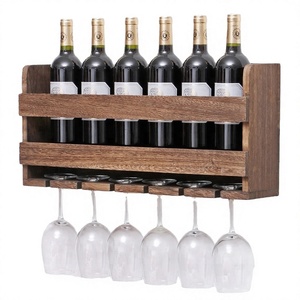 Moderno Estante de Vino Rectangular de Madera Apilable con Capacidad para 12 Botellas, Soporte de Almacenamiento de Botellas, Organizador de Bodega para el Hogar o Bar - Product Image 4