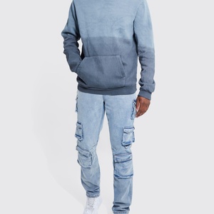 Manufacturer Casual Straight Leg Washed Multi Pocket <b>Men</b> Cargo <b>Jeans</b> - Product Image 3