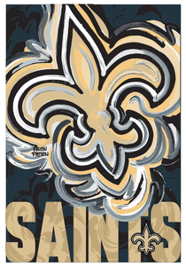 <span class=keywords><strong>Drapeau</strong></span> de jardin rétro des Saints de la Nouvelle-Orléans avec logo, 12"x18", personnalisé, football, baseball, basketball, toutes équipes, pour pelouse, cour, vente en gros - Product Image 6