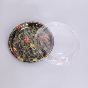 Plato Redondo Desechable para <span class=keywords><strong>Sushi</strong></span> con Tapa, para Uso Comercial y Doméstico, para Empacar Sashimi de Salmón, Plástico de Grado Alimenticio - Product Image 3