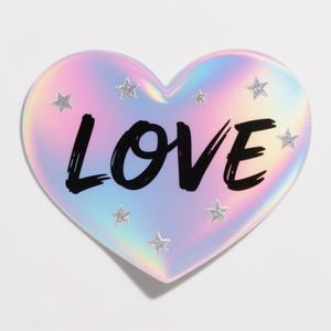 Etiqueta adhesiva de holograma láser de plata arcoíris impermeable resistente a los rayos UV, logotipo personalizado, pegatina holográfica con purpurina troquelada - Product Image 4