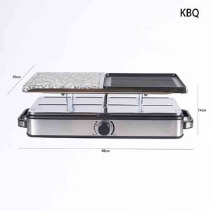 Parrilla de barbacoa eléctrica interior con temperatura controlada, parrilla de Raclette de aluminio giratoria para uso doméstico y hotelero - Product Image 2